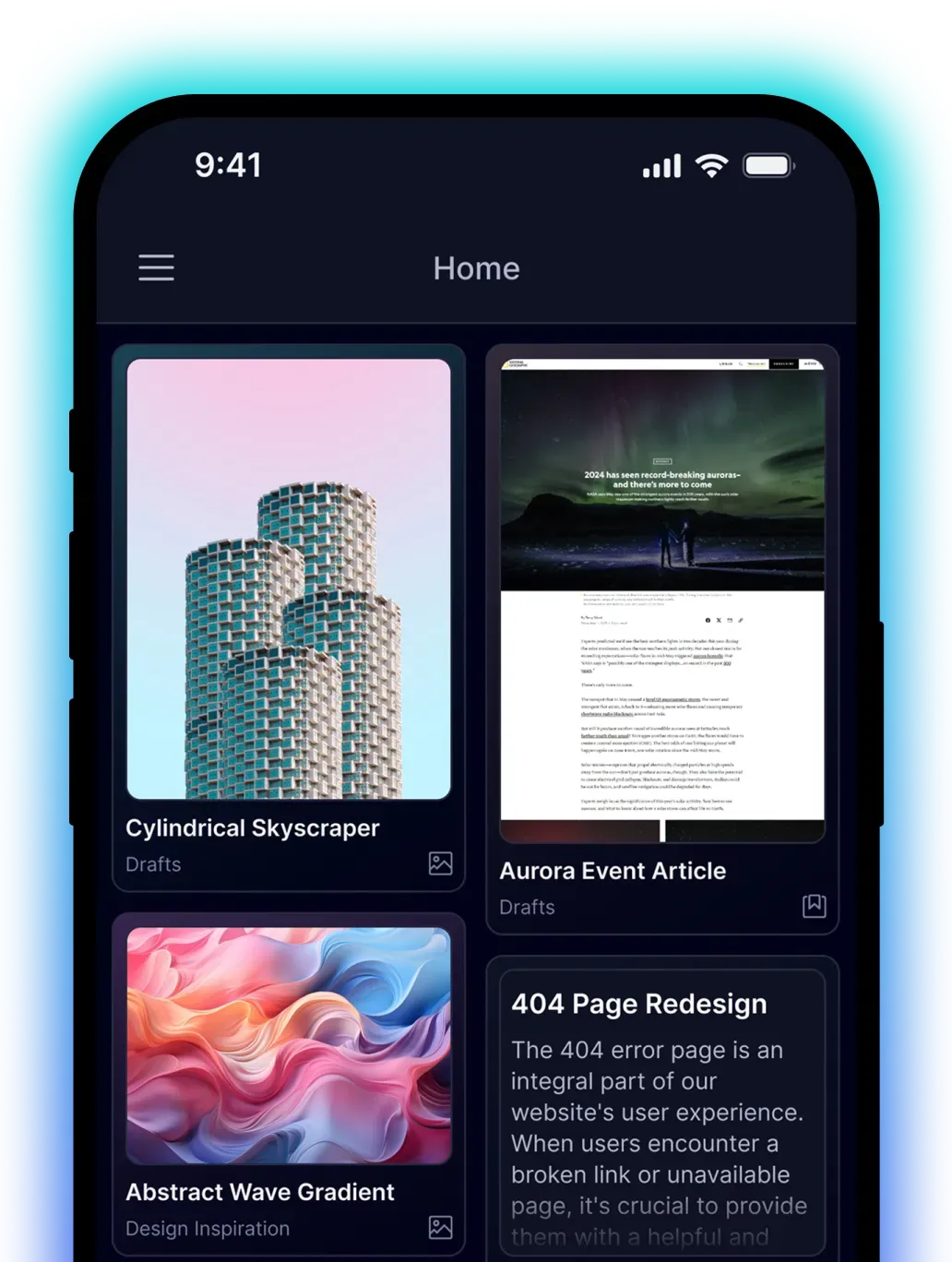 Spaceduck app home screen